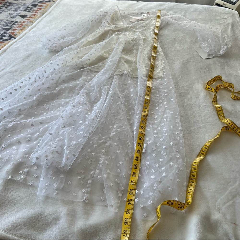For Love & Lemons All That Glitters Maxi Dress in White NWT - Picture 9 of 9